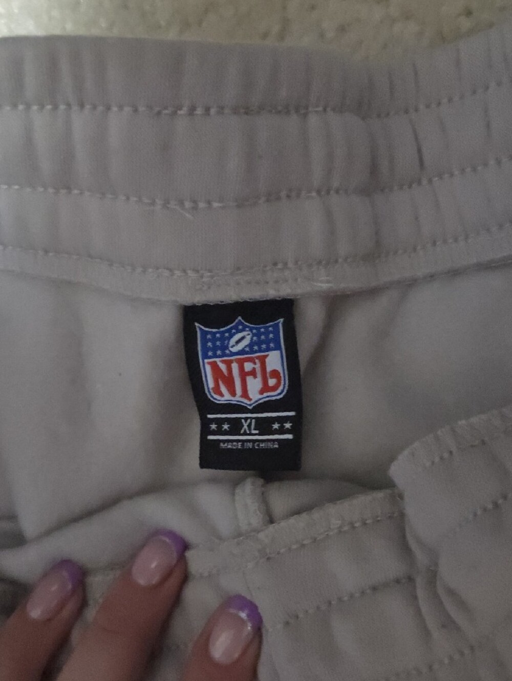 NFL Womens Light Gray Jogger Sweatpants - Picture 2 of 3